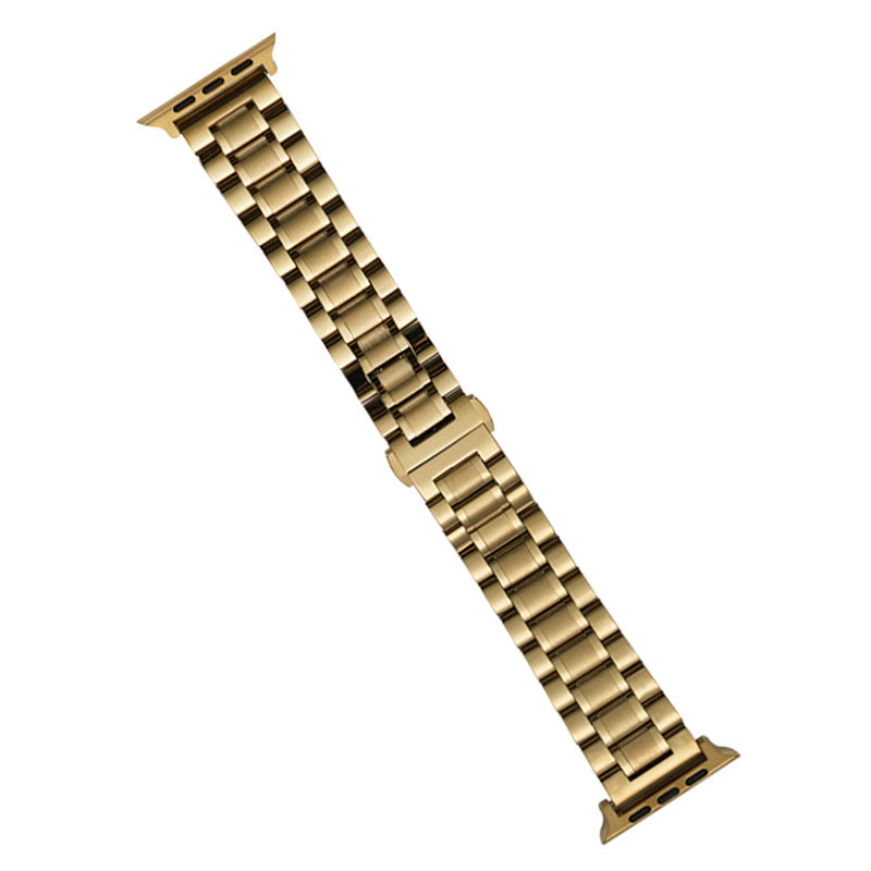 For Apple Watch Series 9 8 7 41mm / 6 5 4 SE (2022) SE (2023) SE 40mm / 3 2 1 38mm Watch Band 22mm 5-Beads Strap - Black For Apple Watch Series 9 8 7 41mm / 6 5 4 SE (2022) SE (2023) SE 40mm / 3 2 1 38mm Watch Band 22mm 5-Beads Strap - Black